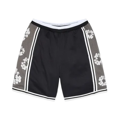 DENIM TEARS Cotton Wreath Olaf Shorts "Black"