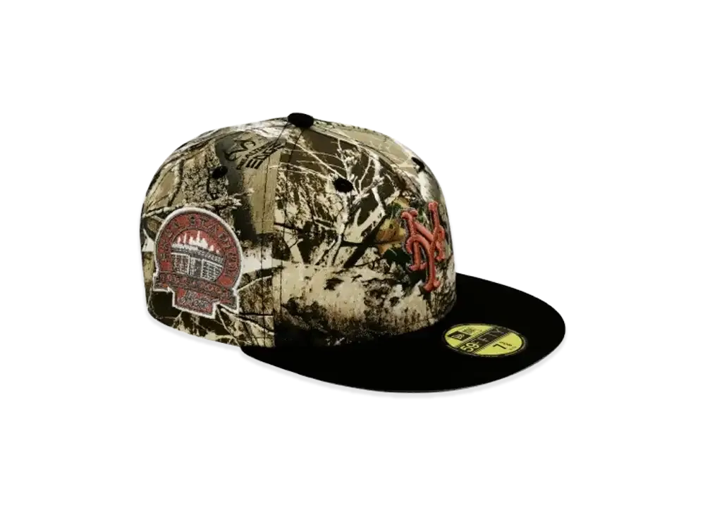NEW ERA x THE CAP 59Fifty Black Real Tree New York Mets "Tree Camo/Black"