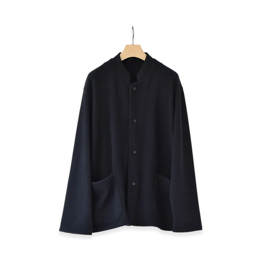 COMOLI Cashmere Knit Jacket "Navy"