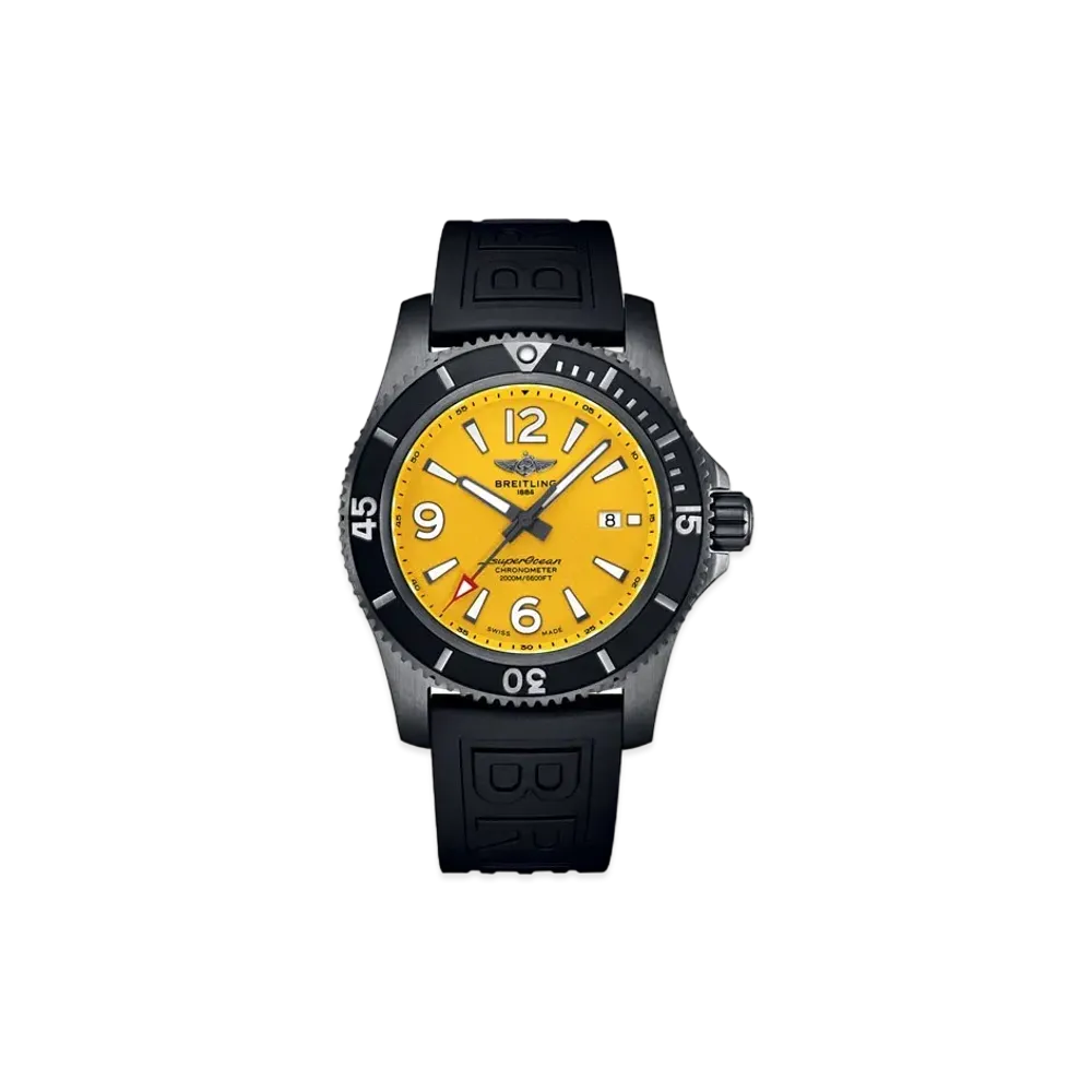BREITLING SUPEROCEAN AUTOMATIC 46 BLACK STEEL "Yellow"