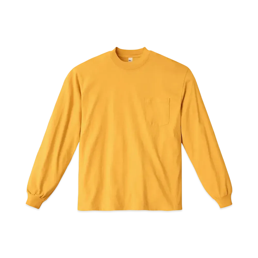 Los Angeles Apparel Long Sleeve Garment Dye Pocket T-Shirt "Gold"