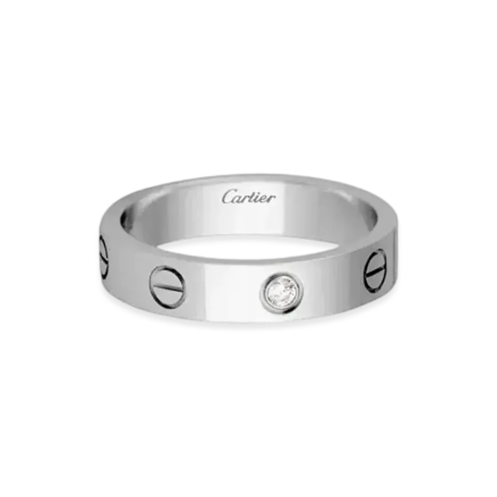 Cartier Love Wedding Band, 1 Diamond