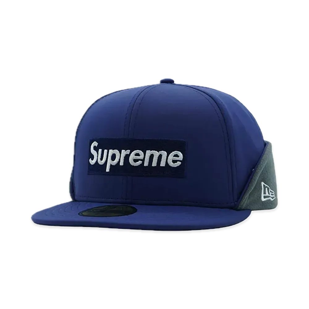 Supreme Windstopper Earflap Box Logo New Era "Washed Navy"