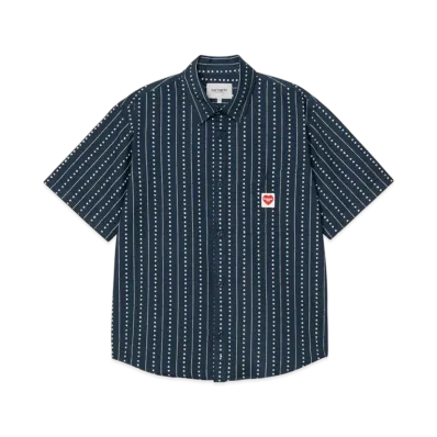 Carhartt WIP S/S Drewe Shirt "Heart C PinstripeInk/Natural"