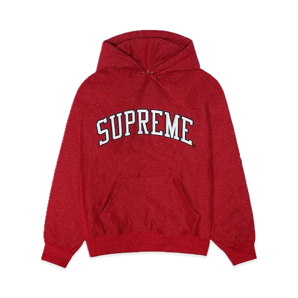 Supreme Glitter Arc Hooded Sweatshirt "Red"