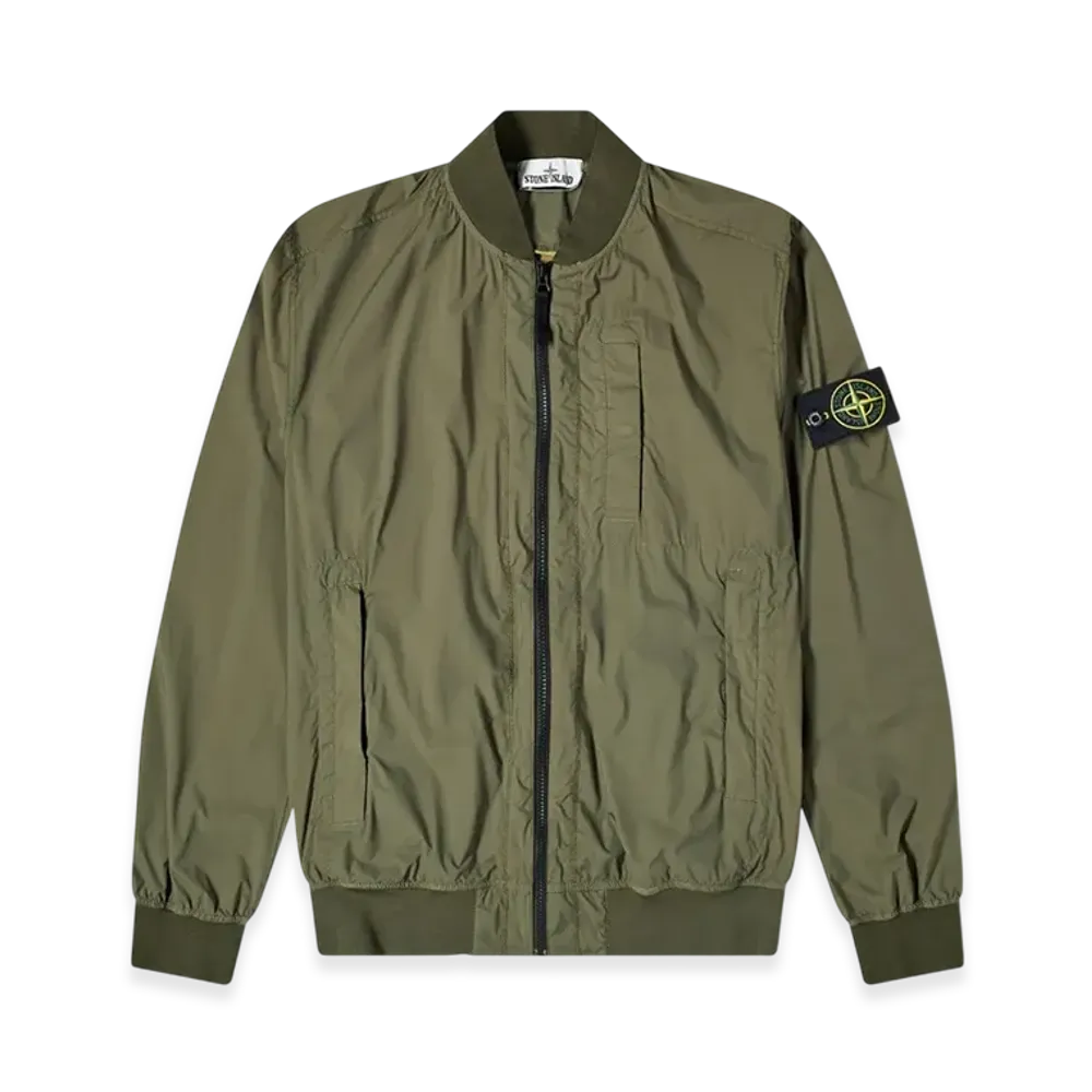 Stone Island 44431 Skin Touch Nylon TC Packable Bomber Jacket - 20SS "Olive Green"