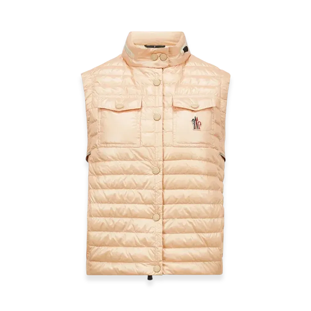 MONCLER Gumiane Hooded Down Gilet "Pink"