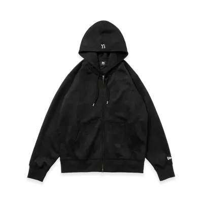 NEW ERA x Y's Poly Suede Full Zip Hoodie FW26 "Black"