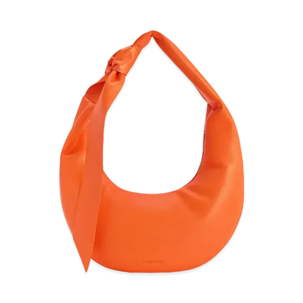 CHARLES & KEITH Tony Knot Curve Hobo Bag "Orange"