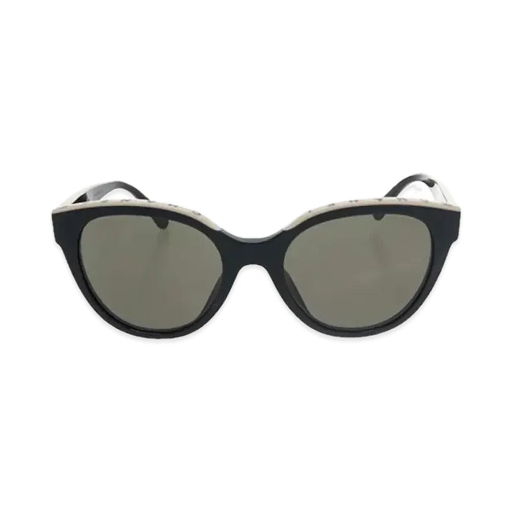 CHANEL Logo Sunglasses "Black/Beige"