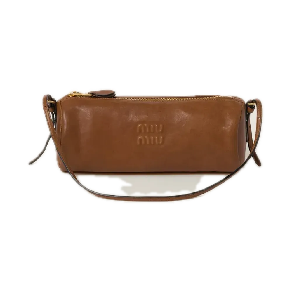 MIU MIU Nappa Leather Pouch "Brown"