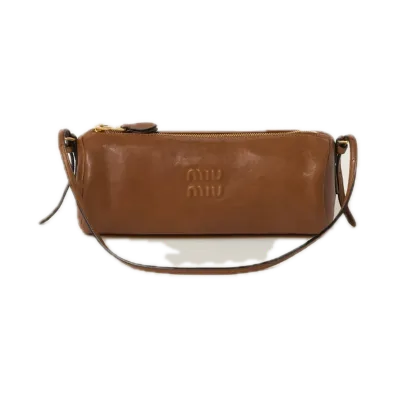 MIU MIU Nappa Leather Pouch "Brown"