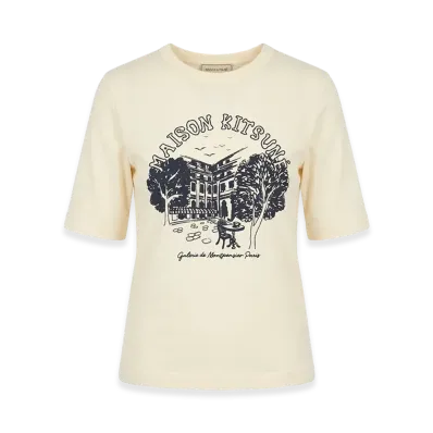 Maison Kitsune Women's Galerie De Montpensier T-Shirt "Ecru"