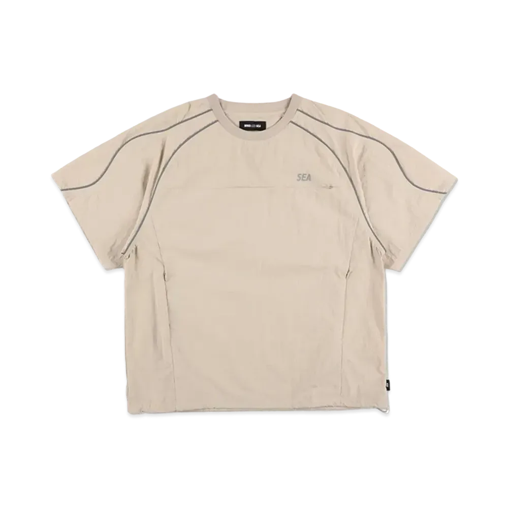 WIND AND SEA Reflective Piping Track S/S Top "Sand"