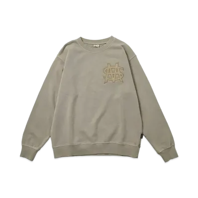 MFC STORE x AVIREX MS Classic Logo Fade Wash Crewneck "L/Grey"