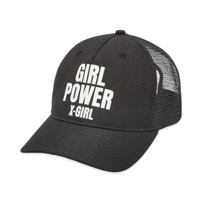 X-Girl Women's Girl Power Logo Trucker Cap "Black"