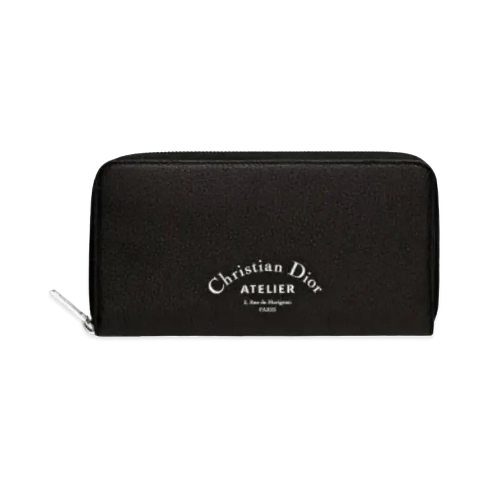 Dior Grain Touch Calfskin Wallet "Black"
