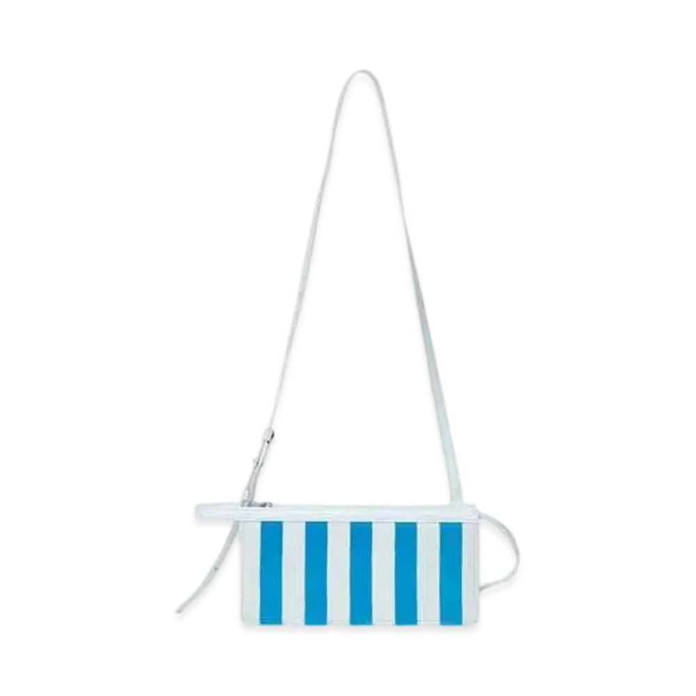ANREALAGE Photochromic Velvet Bag "White/Blue Stripe"
