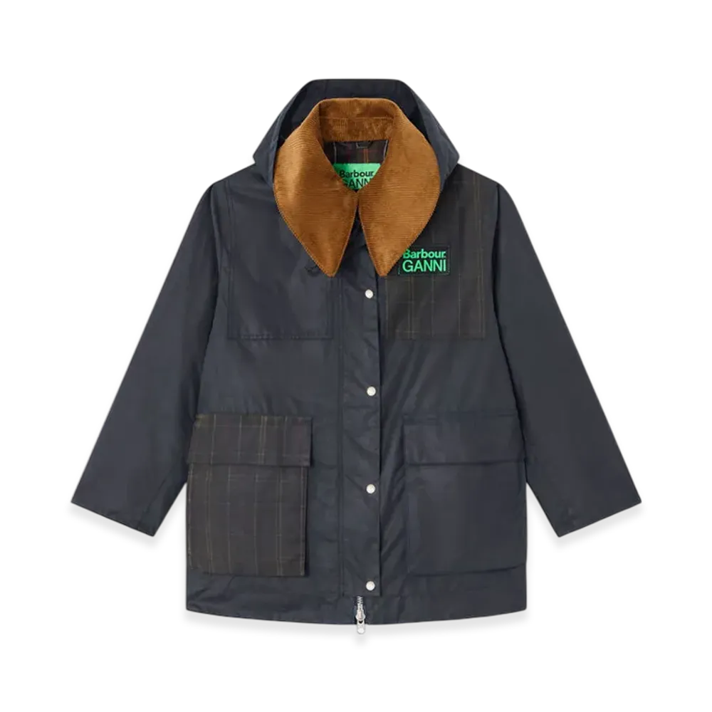 Barbour x GANNI Waxed Jacket "Sky Captain"
