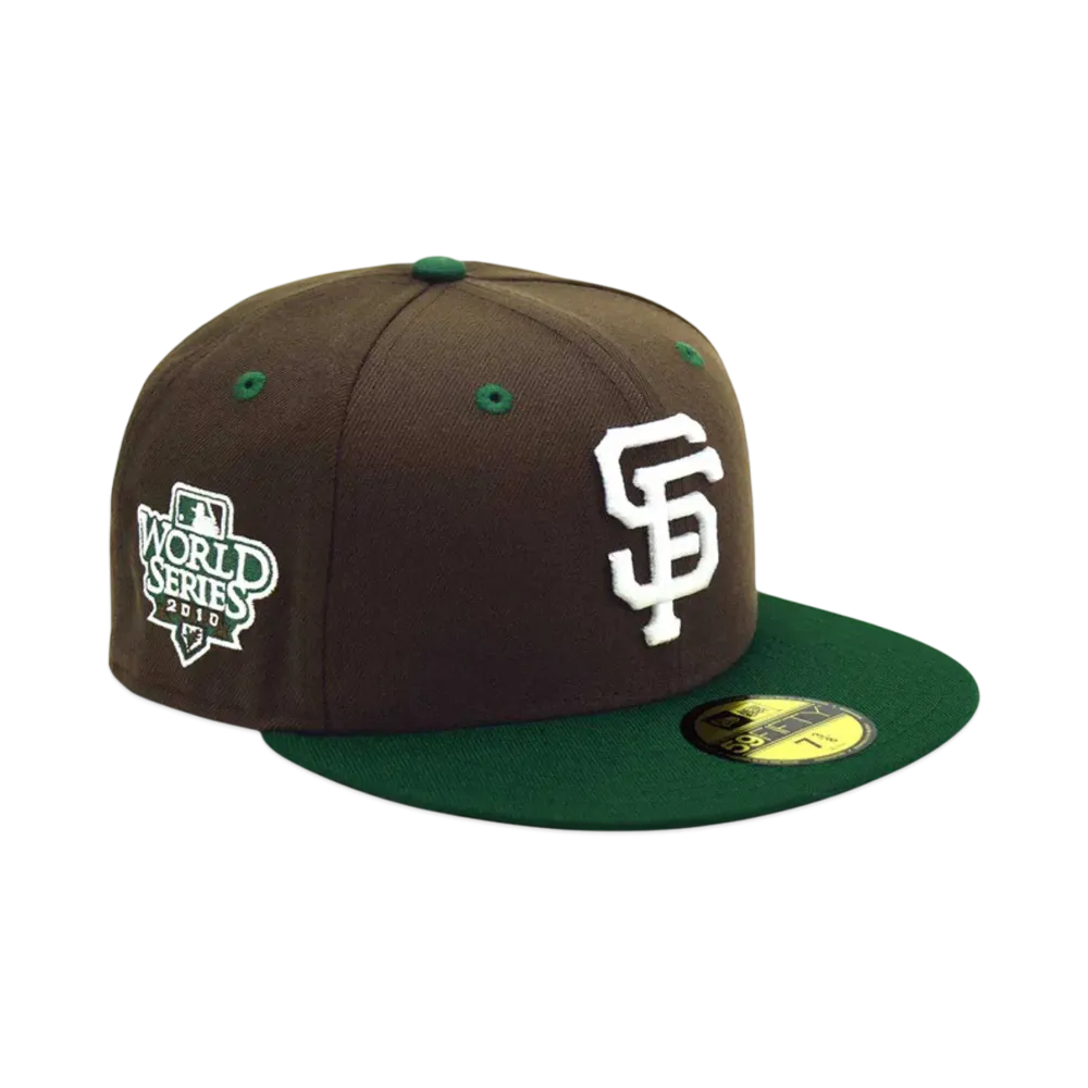 NEW ERA x THE CAP 'deep forest' 59Fifty San Francisco Giants "Walnut/Dark Green"