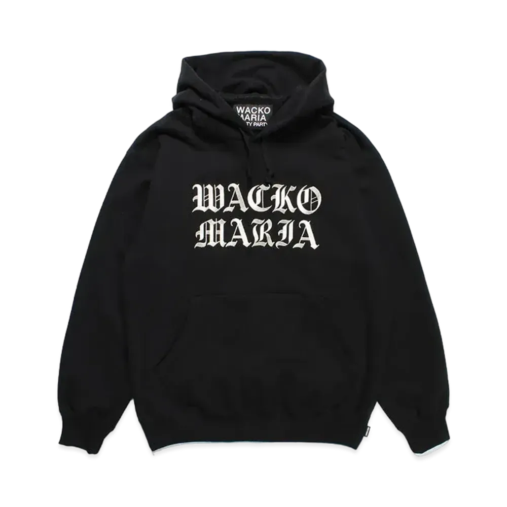 WACKO MARIA Heavy Weight Pull Over Hooded Sweat Shirt "Black"