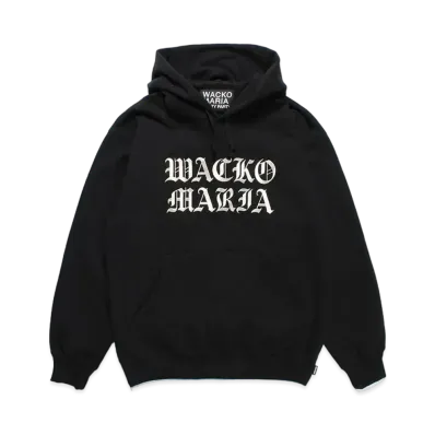 WACKO MARIA Heavy Weight Pull Over Hooded Sweat Shirt "Black"