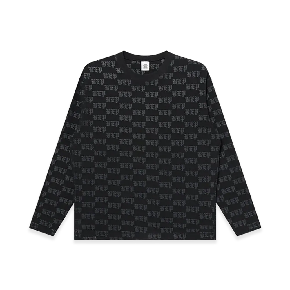 BlackEyePatch 3 Letter OE Patterned Thermal L/S Tee "Black"