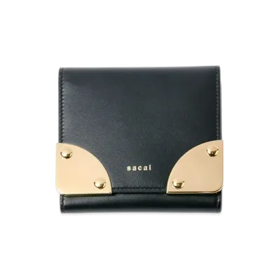 sacai Corner Metal Wallet "Black"