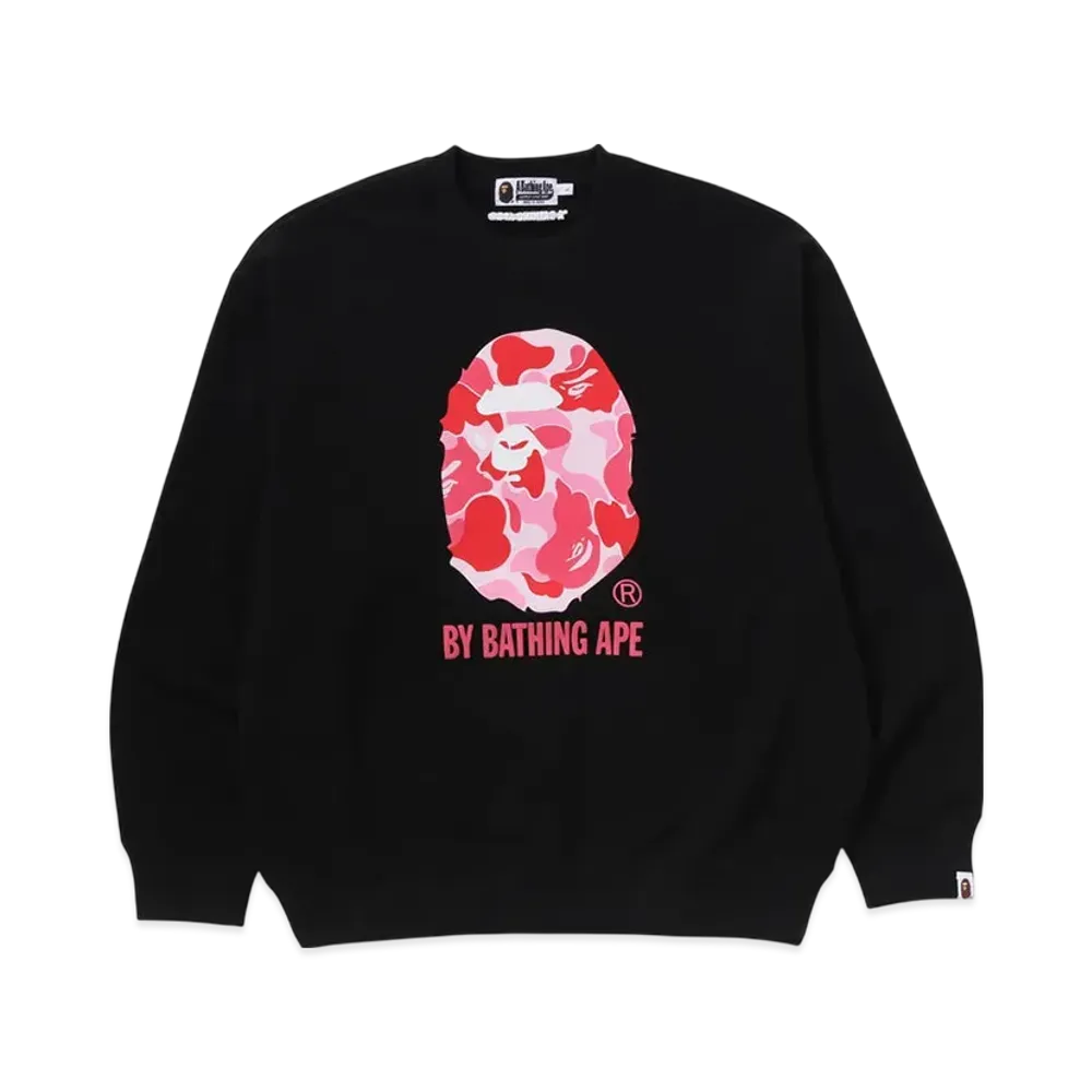 A BATHING APE ABC Camo Ape Head Relax Fit Crewneck Sweatshirt "Black"