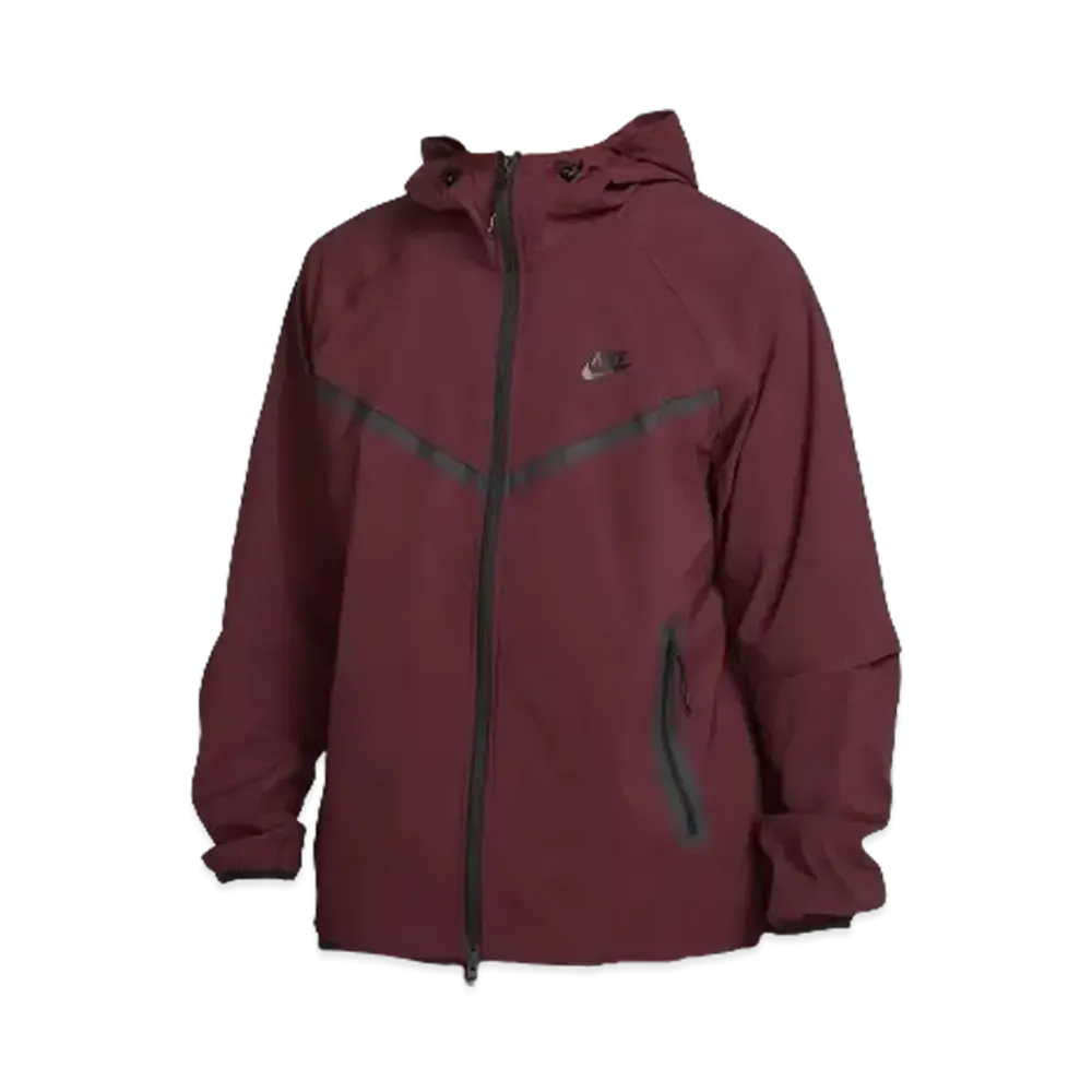 Nike Tech Windrunner Men's Woven Full Zip Jacket "Burgundy Crush/Burgundy Crush/Black"
