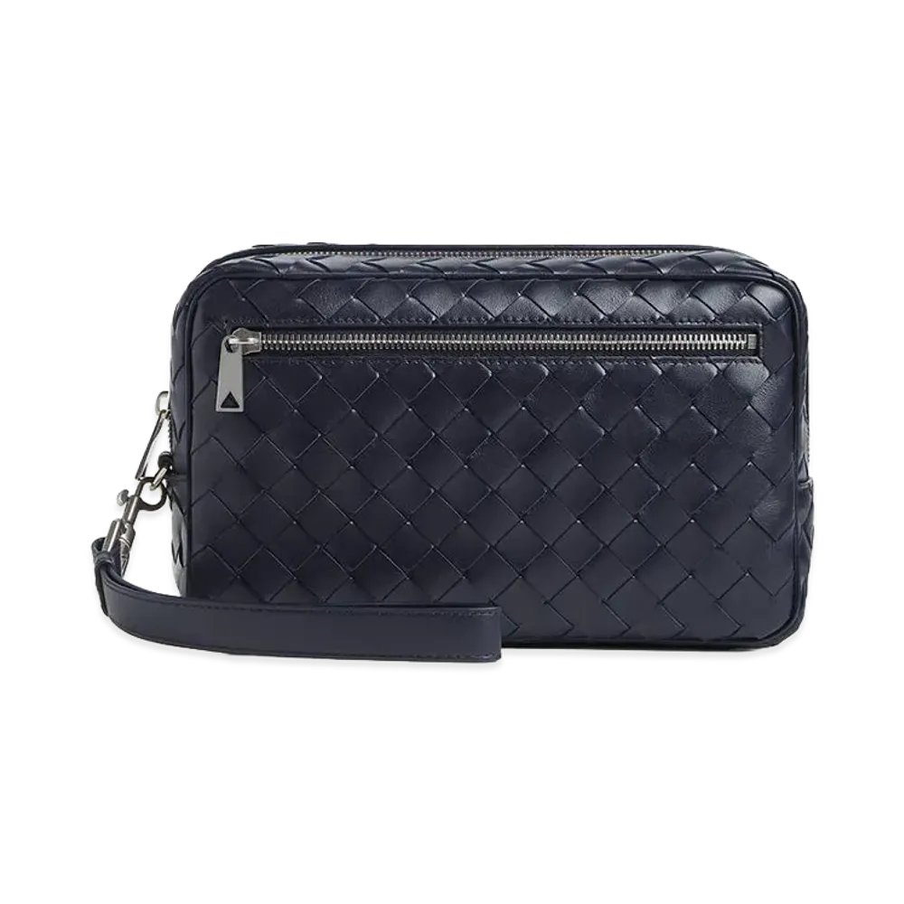 Bottega Veneta Intrecciato Wristlet Pouch "Nocturnal"