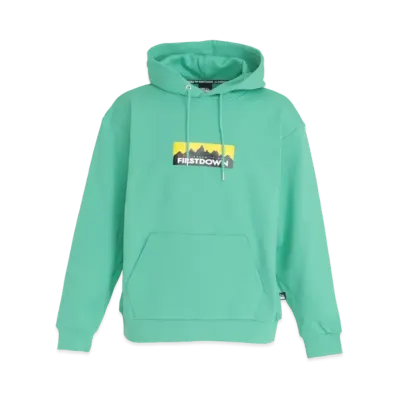 FIRST DOWN BOX HOODED SWEAT "Bright Mint"