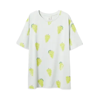 GELATO PIQUE Cool Touch Sensation Fruit Pattern T-Shirt "Mint"