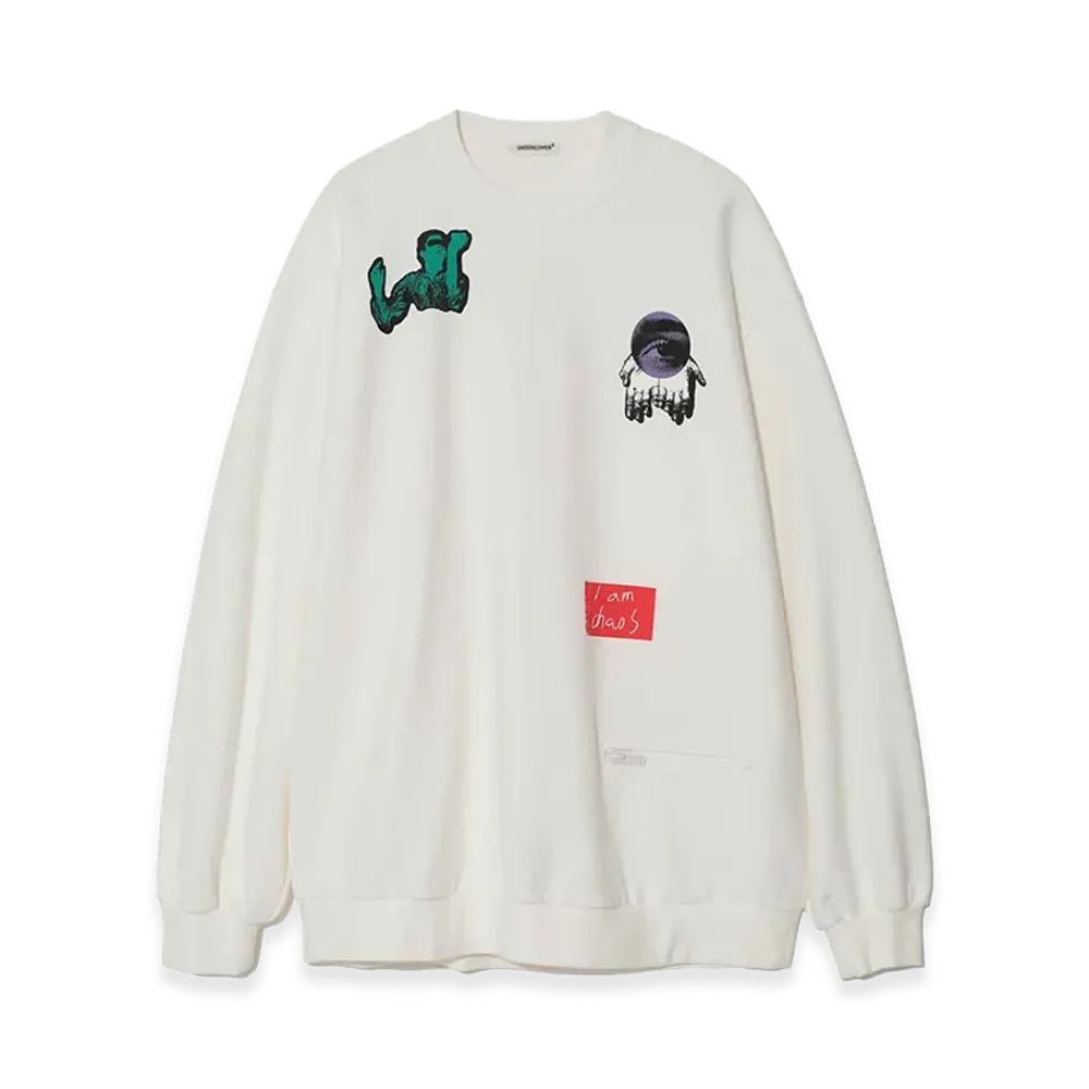 UNDERCOVER Cotton French Terry Sweat Pullover "White"