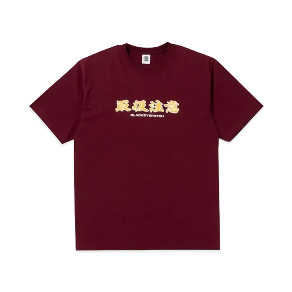 BlackEyePatch HANDLE WITH CARE TEE "Burgundy"