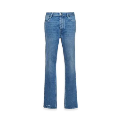 PRADA Organic Denim Five-Pocket Trousers "Navy"