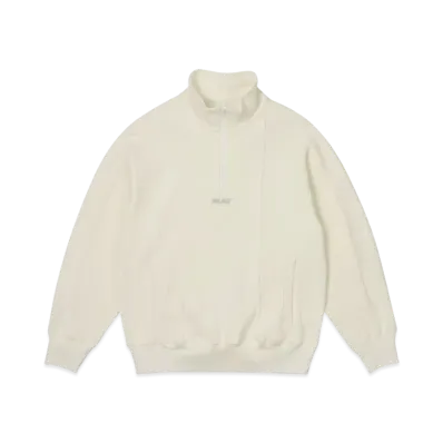 PALACE Waffle On 1/4 Zip "White"