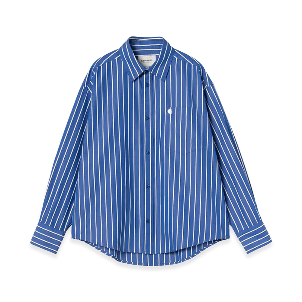 Carhartt WIP Women's L/S Gowan Shirt "Gowan Stripe/Lapis"