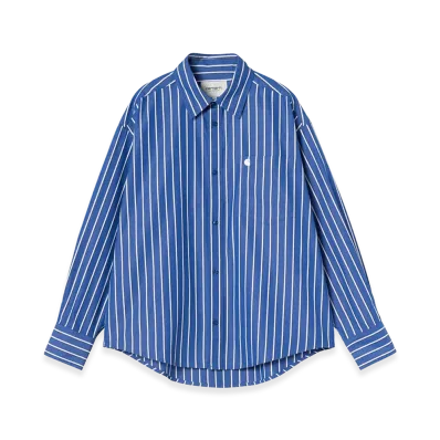 Carhartt WIP Women's L/S Gowan Shirt "Gowan Stripe/Lapis"