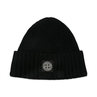 Stone Island Kids Logo Patch Beanie "Black"