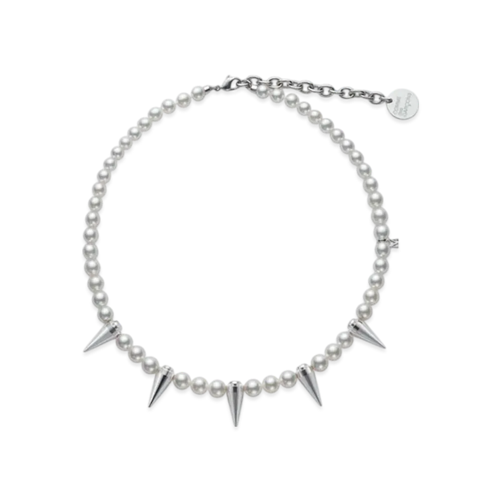 COMME des GARCONS x Mikimoto M CDG Pearl Necklace Studs "Silver"