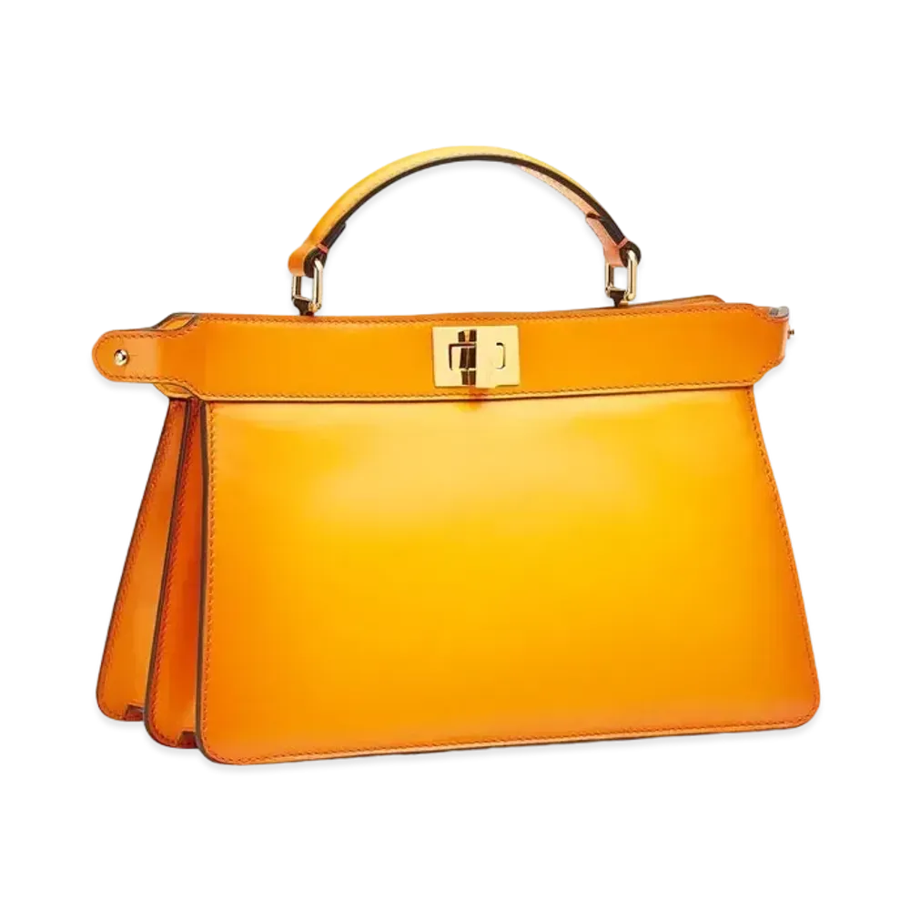 FENDI Peekaboo Iseeu East-West Leather Bag "Orange"