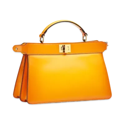 FENDI Peekaboo Iseeu East-West Leather Bag "Orange"