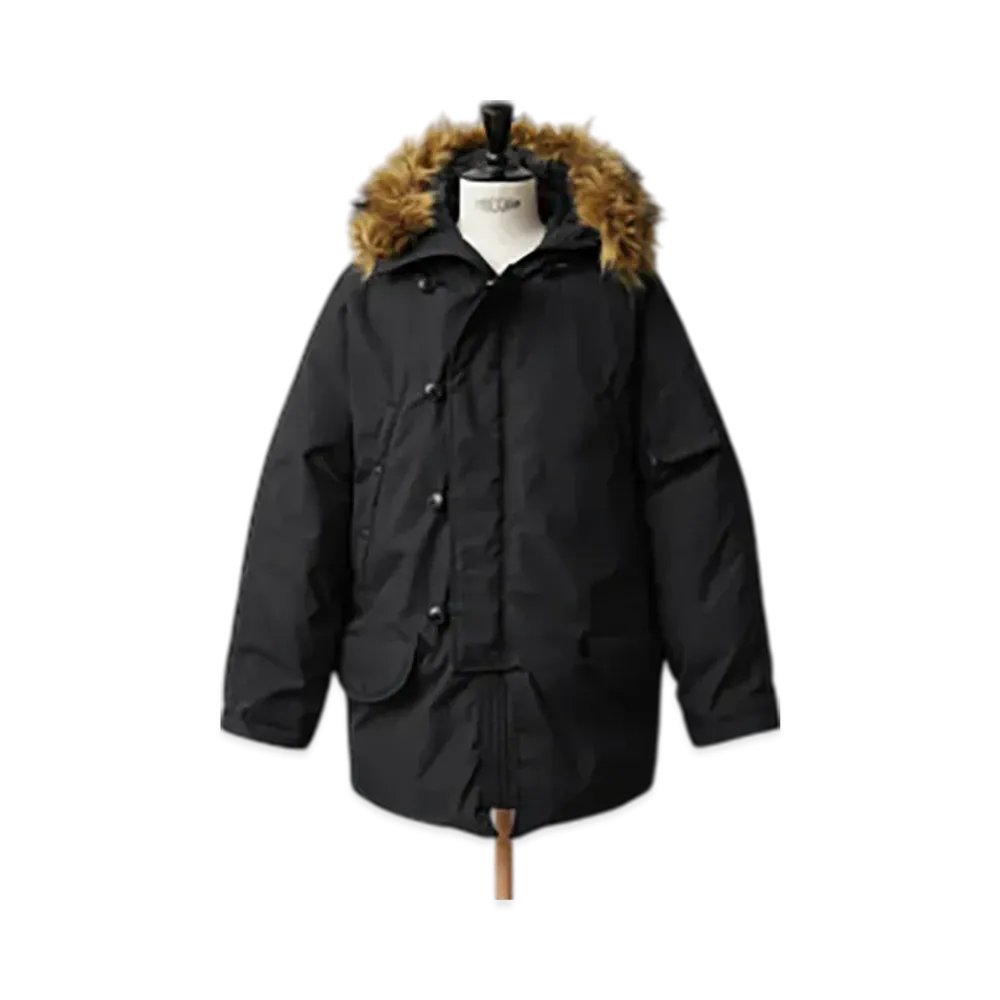 NANGA x WAIPER Exclusive Fire Resistance Down Jacket Type U.S. Air Force N-3B Made In Japan "Charcoal Black"