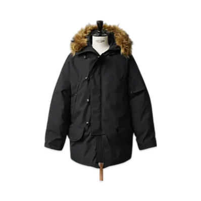 NANGA x WAIPER Exclusive Fire Resistance Down Jacket Type U.S. Air Force N-3B Made In Japan "Charcoal Black"