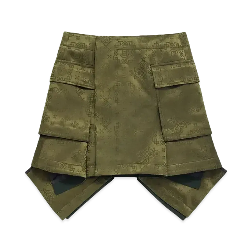 sacai x CLOT Women's Skirt "Green"