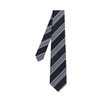 Paul Smith Textured Regimental Tie "Navy"