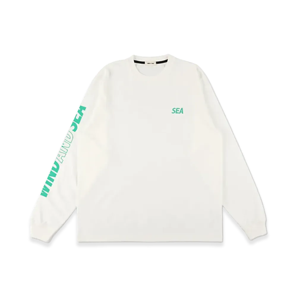 WIND AND SEA L/S Tech Pocket Tee "Off White/Mint"