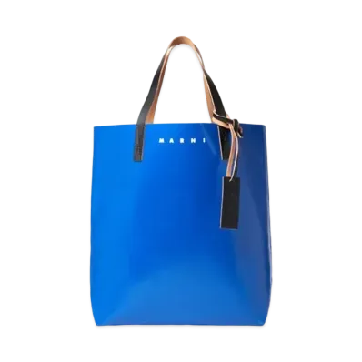 Marni North South Bi Coloured Tribeca PVC Shopping Bag "Bordeaux/Blue"