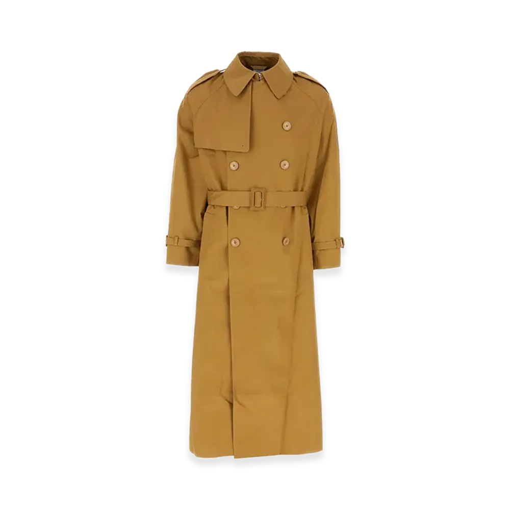 VETEMENTS Cotton Oversize Trench Coat "Ochre Beige"